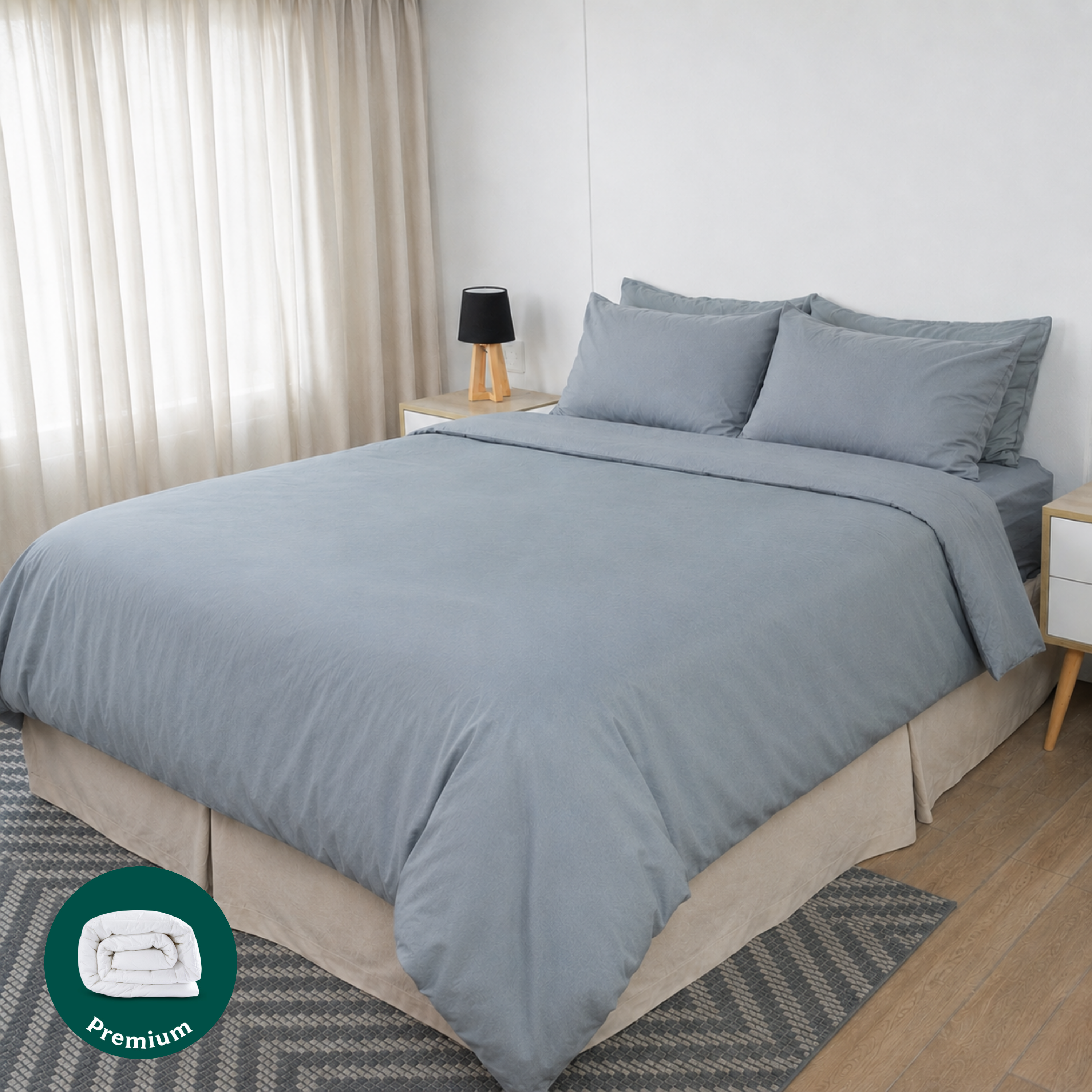 PACK PLUMÓN HIPOALERGÉNICO PREMIUM + FUNDA DE PLUMÓN GRIS NEW