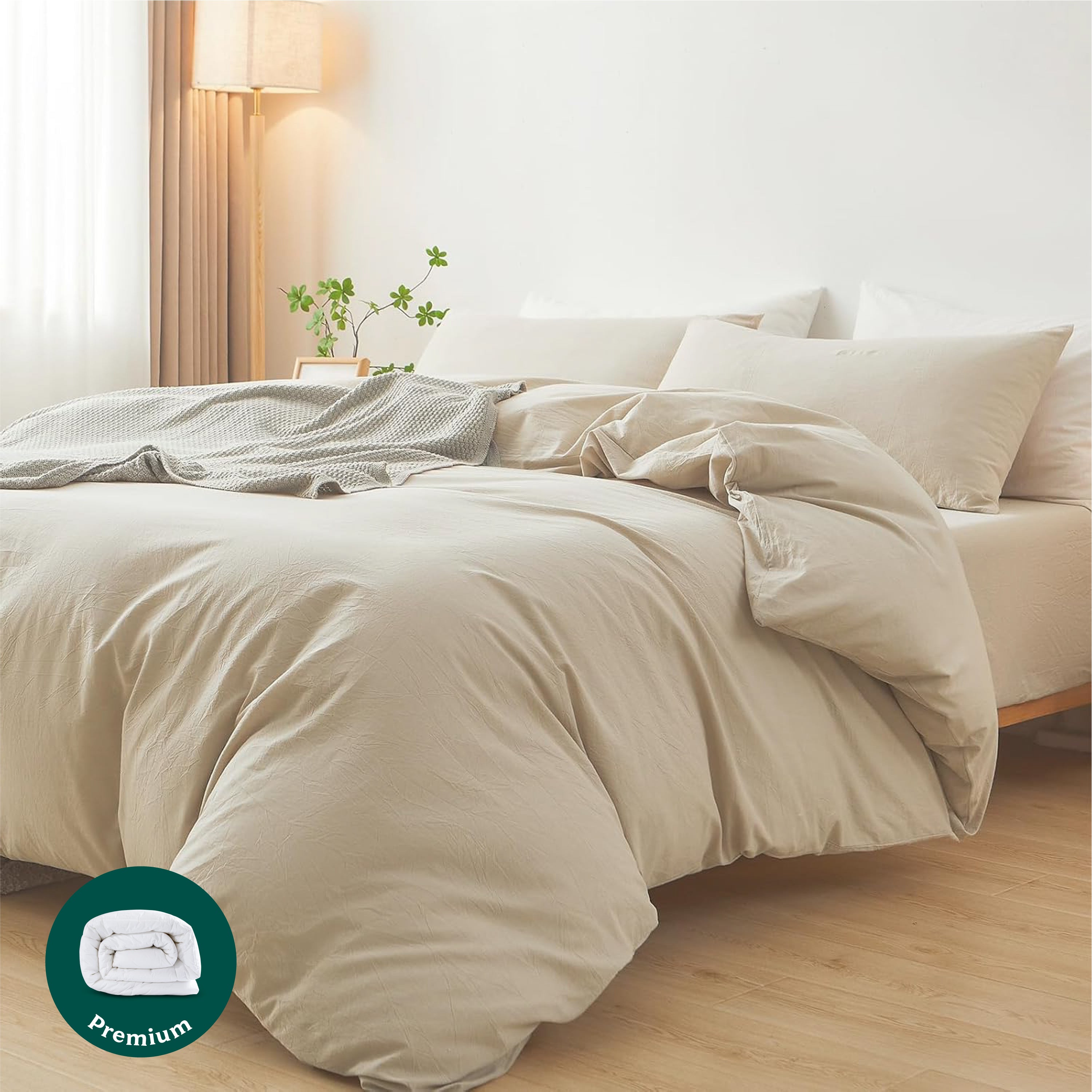 PACK PLUMÓN HIPOALERGÉNICO PREMIUM + FUNDA DE PLUMÓN BEIGE