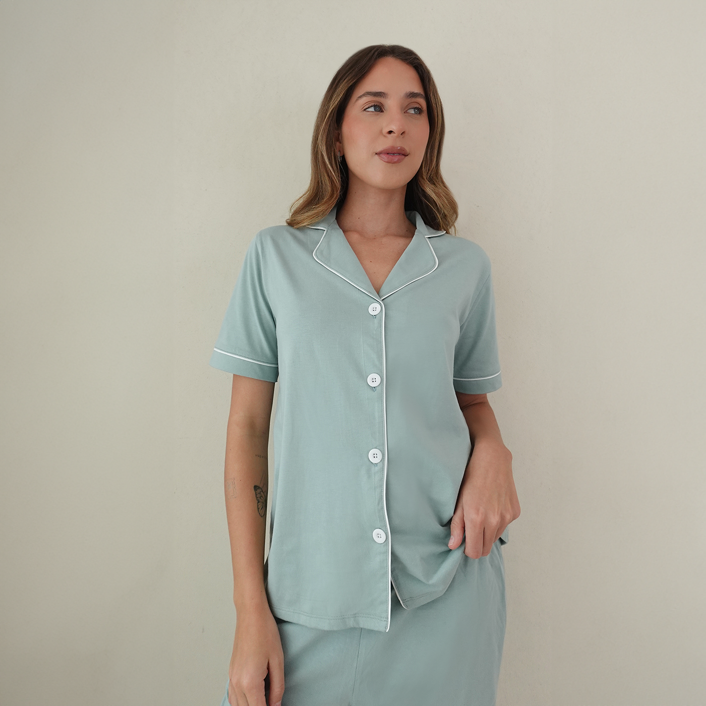 PIJAMA VERDE CEMENTO