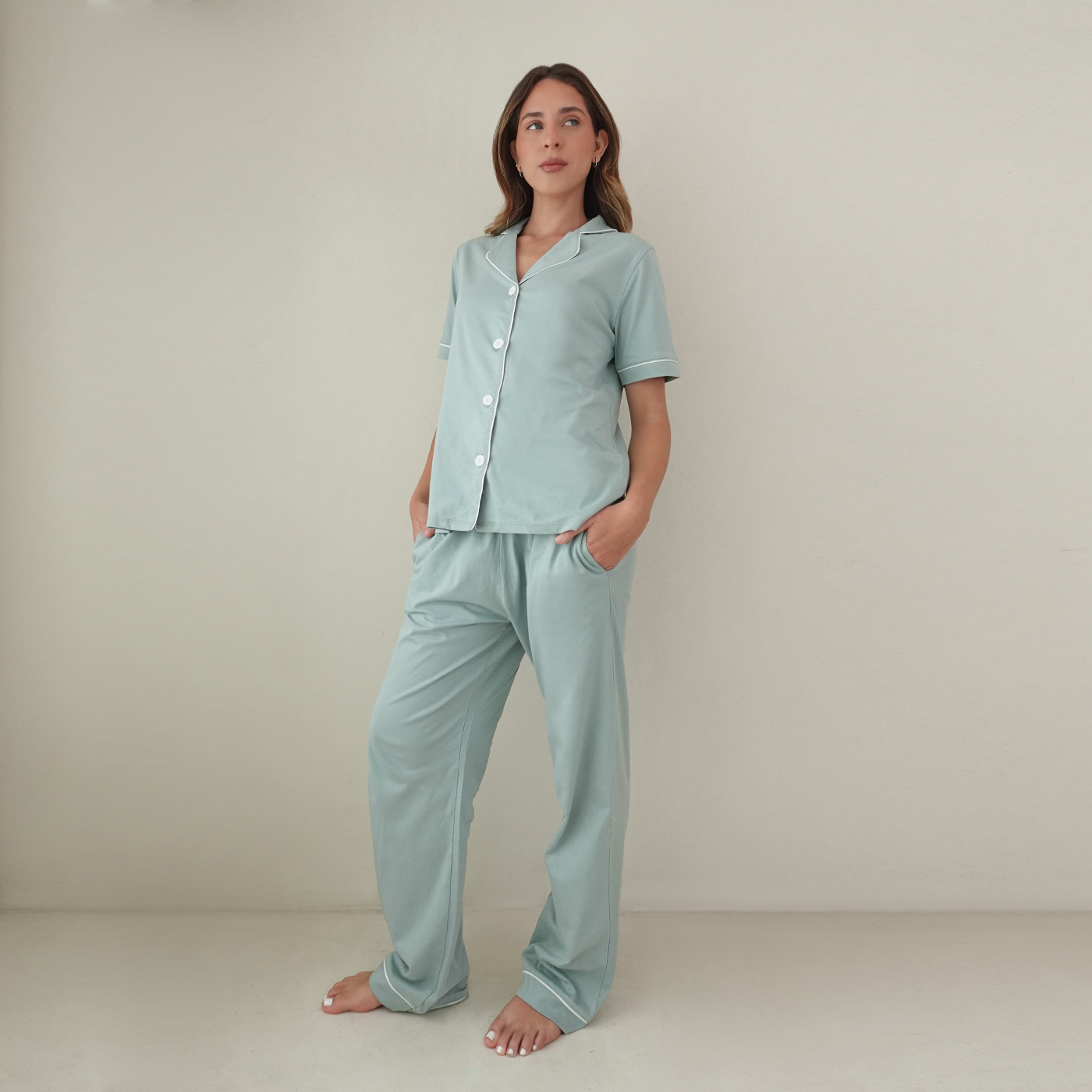 PIJAMA VERDE CEMENTO