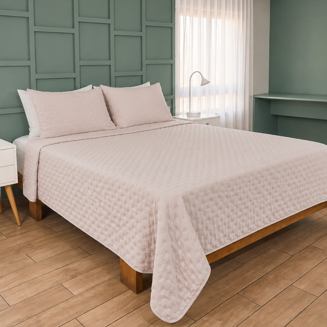 QUILT - CUBRECAMA DE VERANO BEIGE NEW