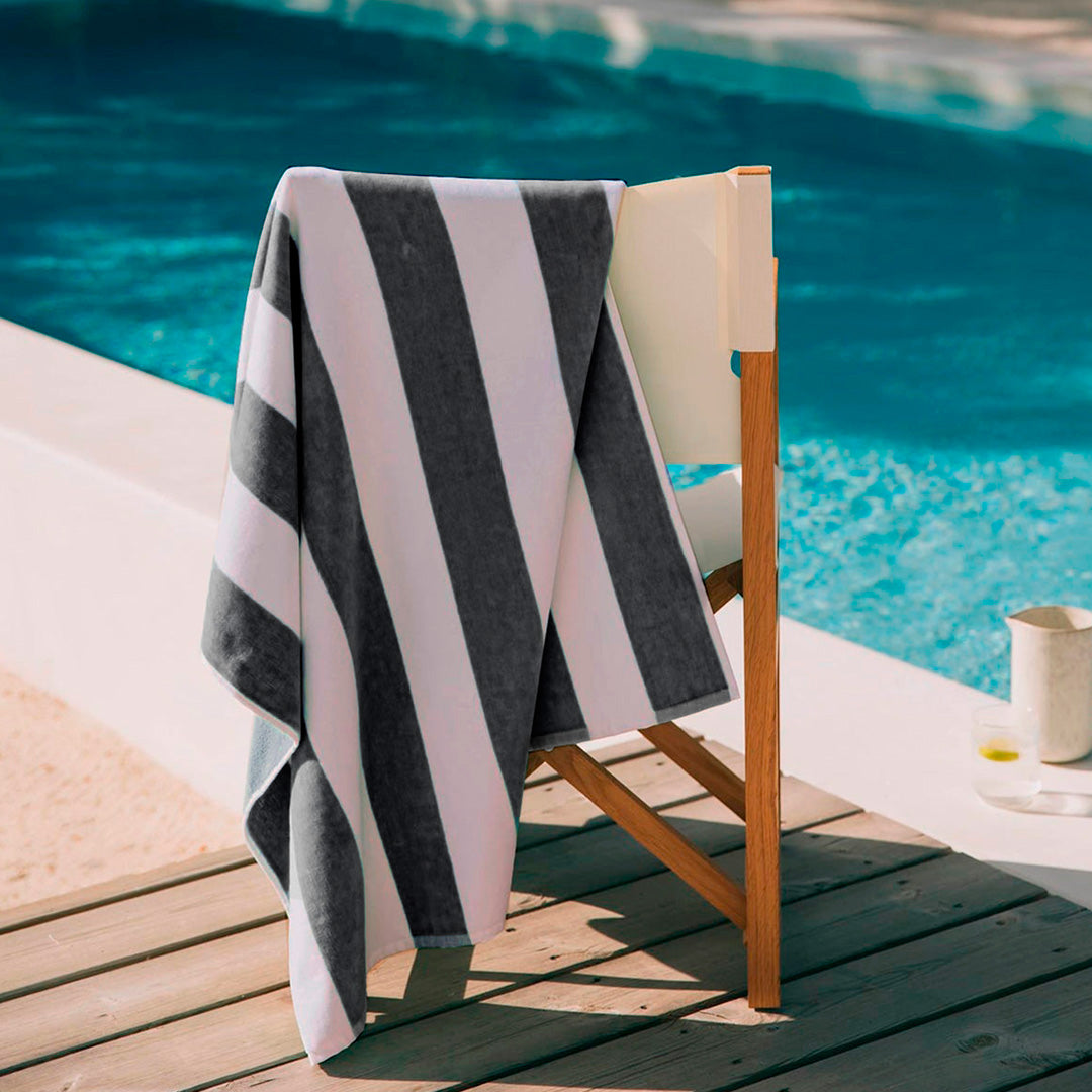 TOALLA DE PLAYA STRIPES GREY