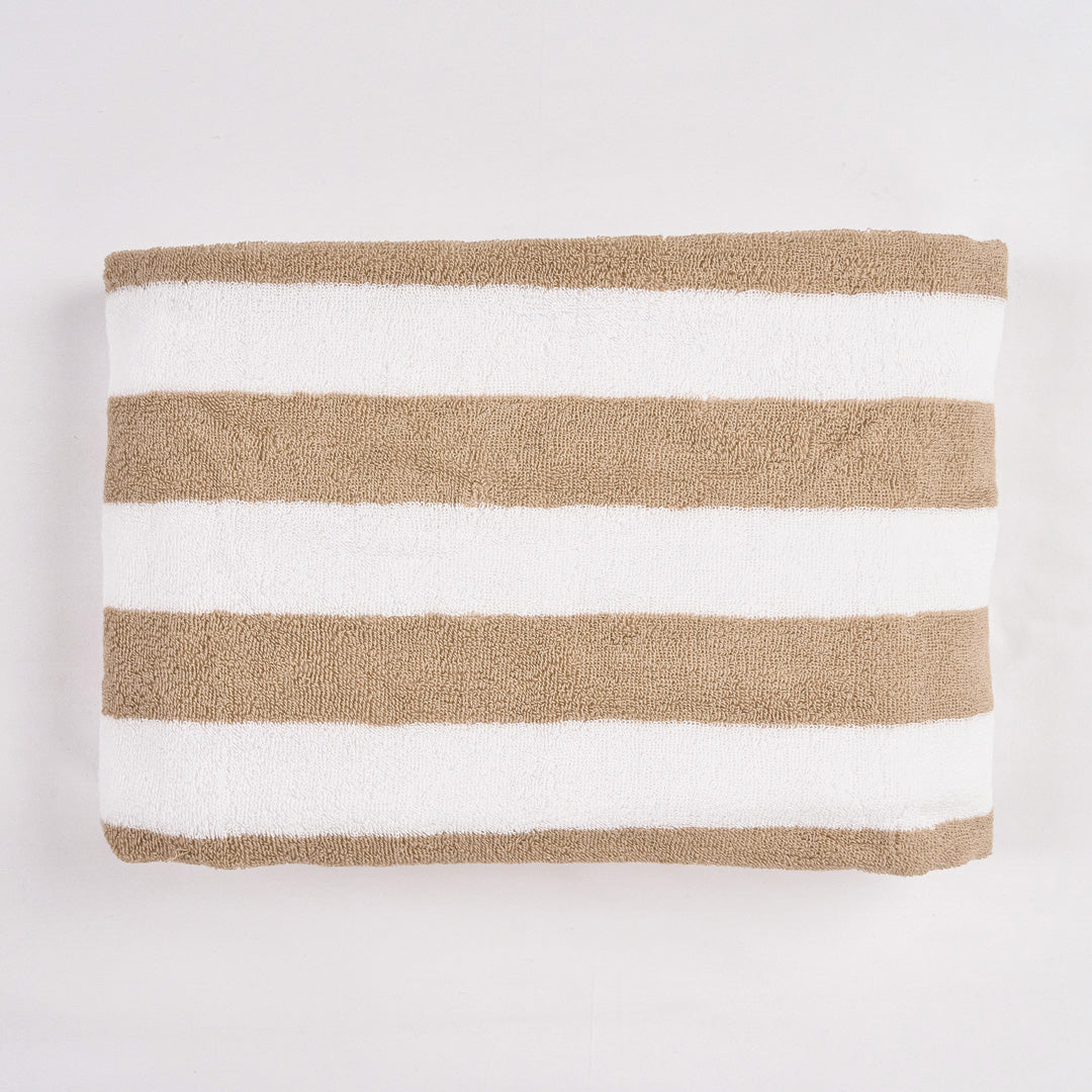 TOALLA DE PLAYA STRIPES BEIGE