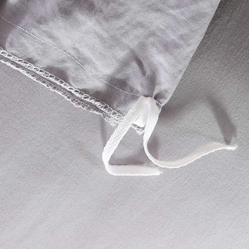 FUNDA DE PLUMÓN SATÍN GRIS