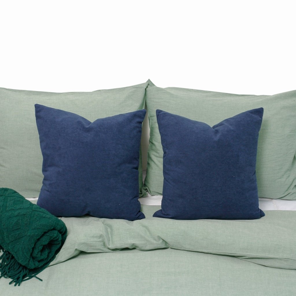FUNDA DE PLUMÓN LINEN LOOK VERDE OLIVO