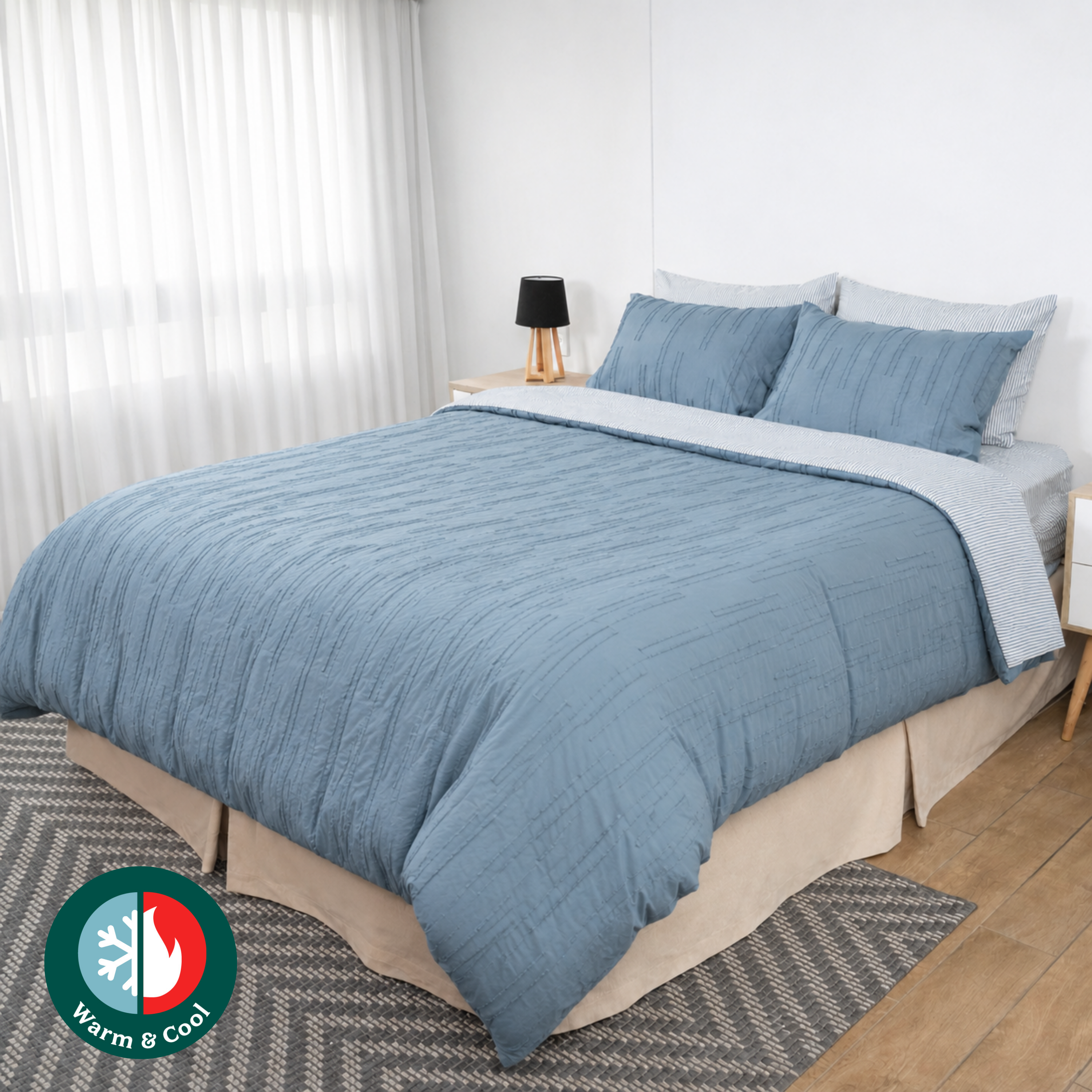 PACK PLUMÓN WARM & COOL + FUNDA DE PLUMÓN WARM COMFORT BLUE