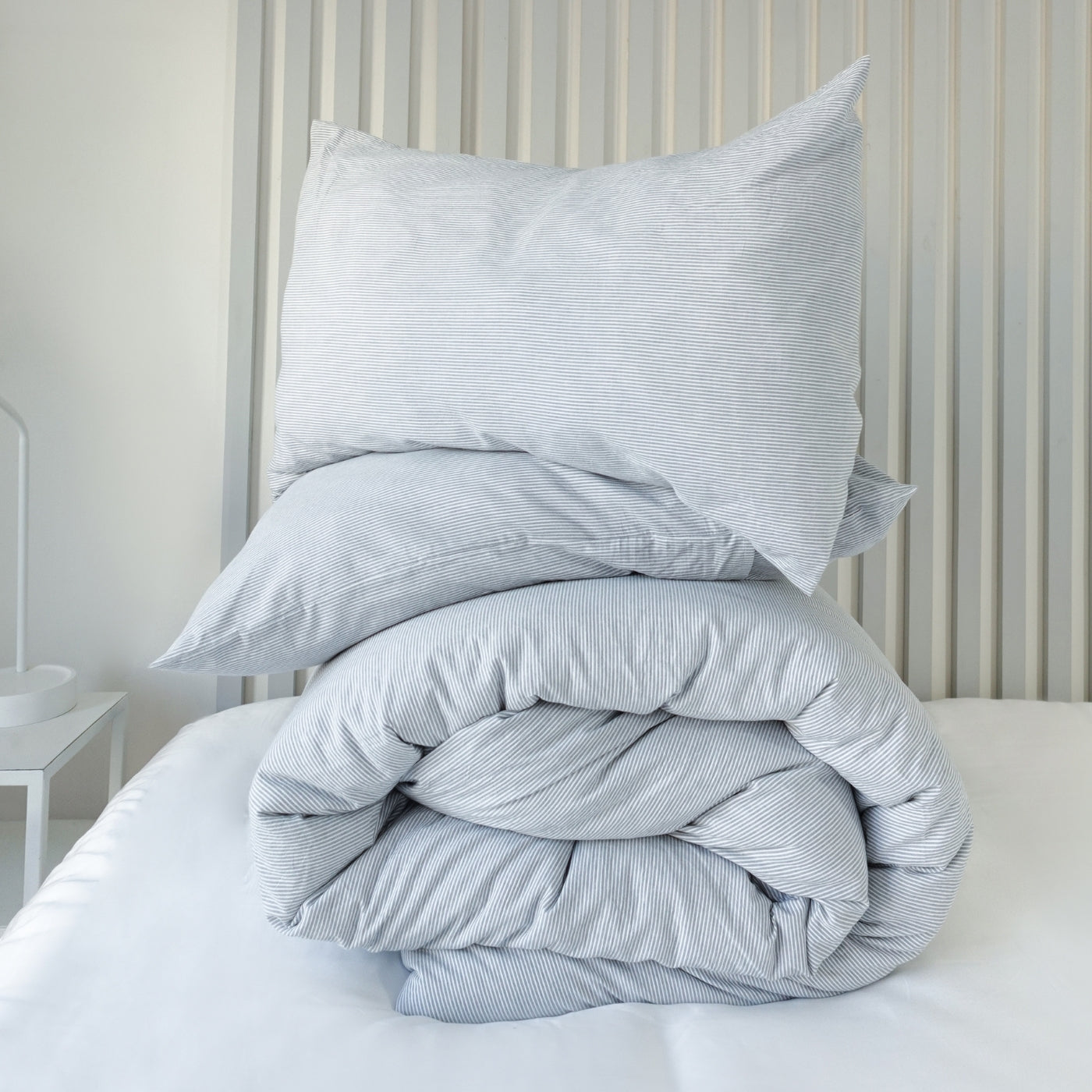 FUNDA DE PLUMÓN LINEN LOOK BLUE STRIPES