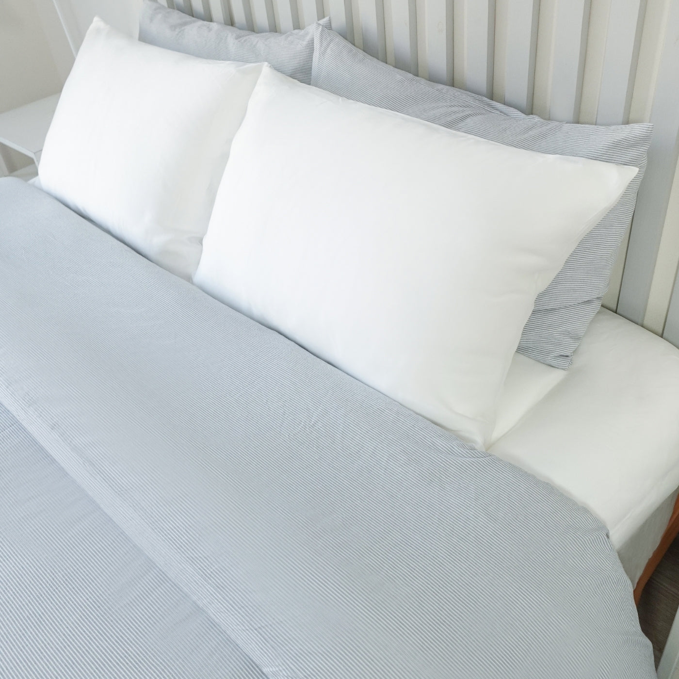 FUNDA DE PLUMÓN LINEN LOOK BLUE STRIPES