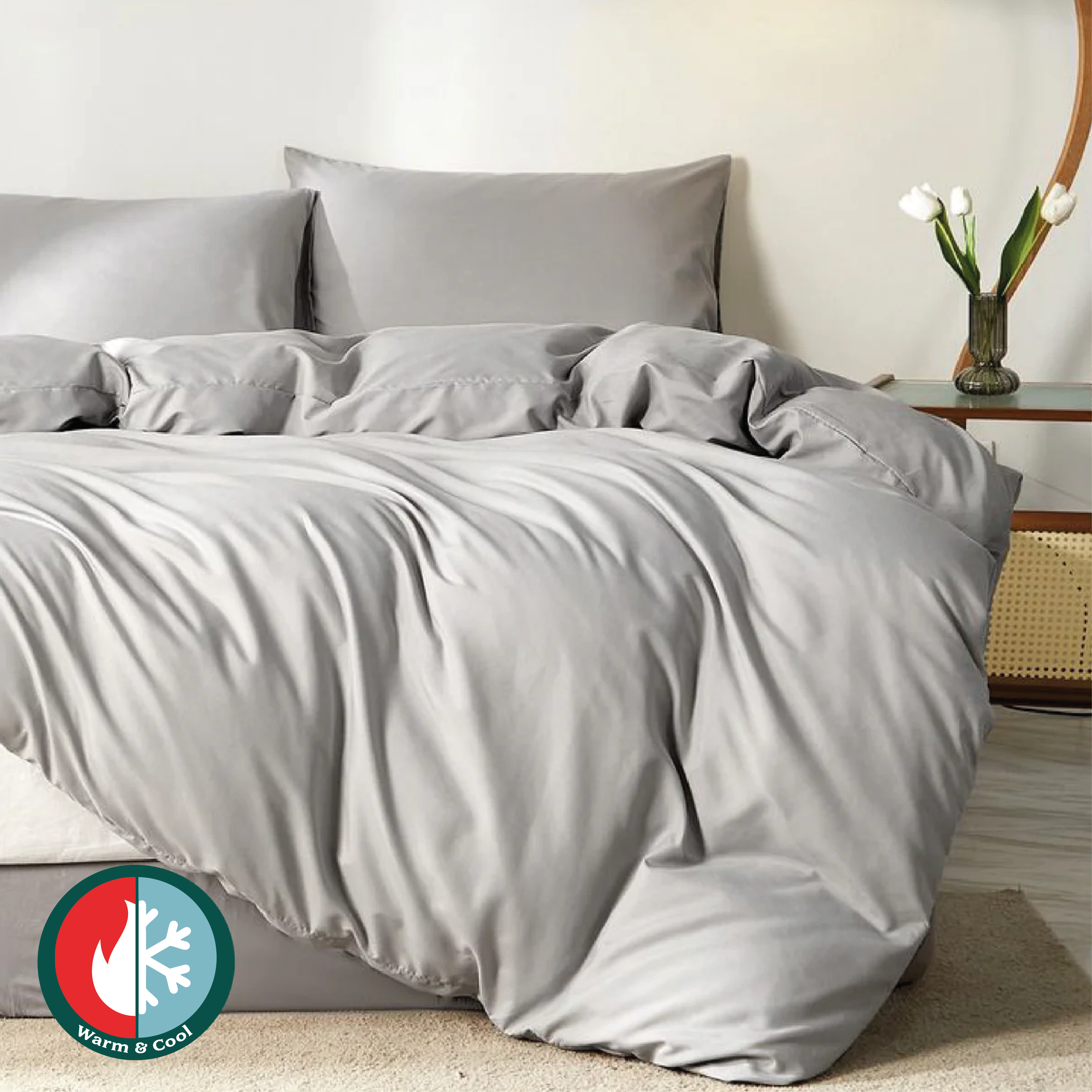 PACK PLUMÓN WARM & COOL + FUNDA DE PLUMÓN GRIS