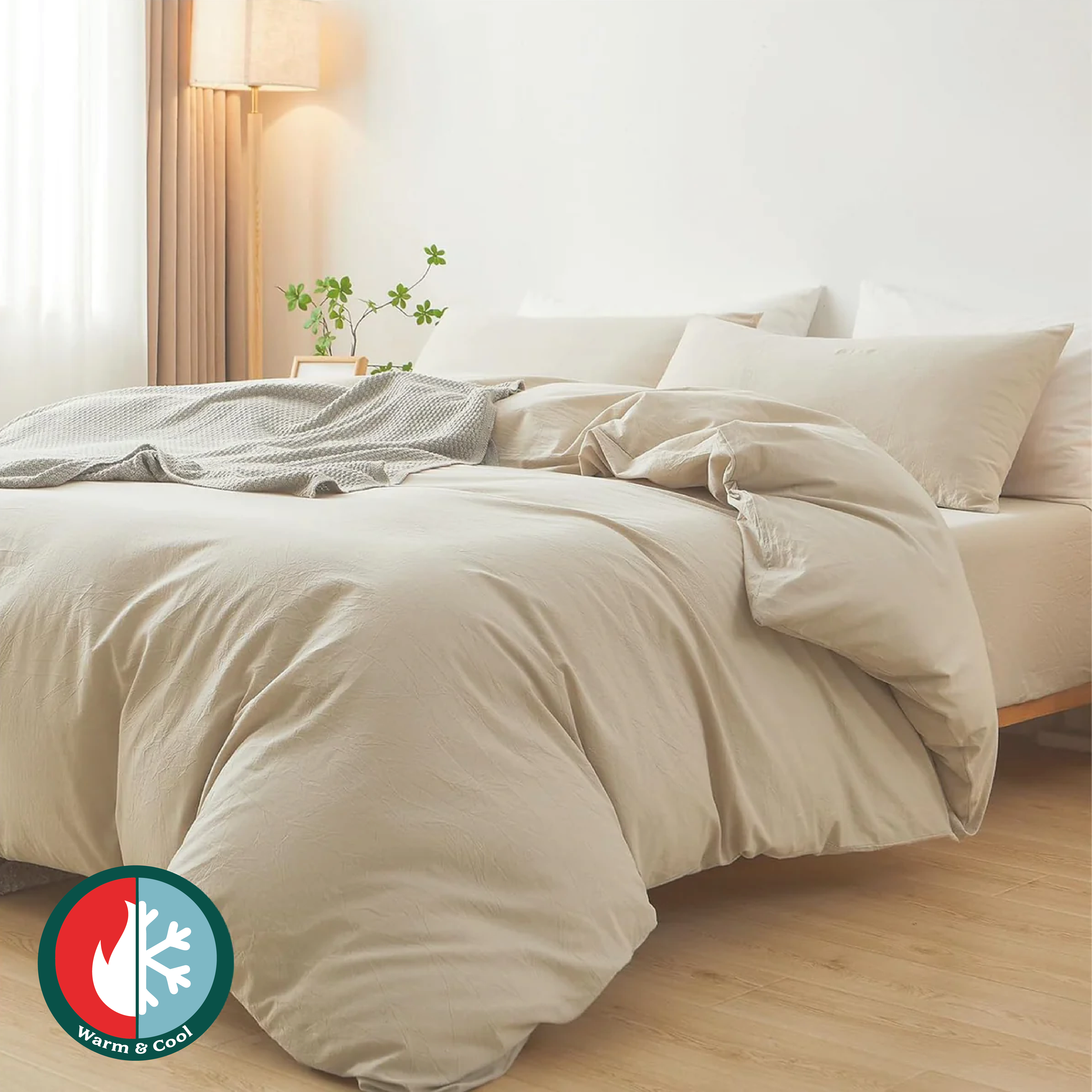 PACK PLUMÓN WARM & COOL + FUNDA DE PLUMÓN BEIGE