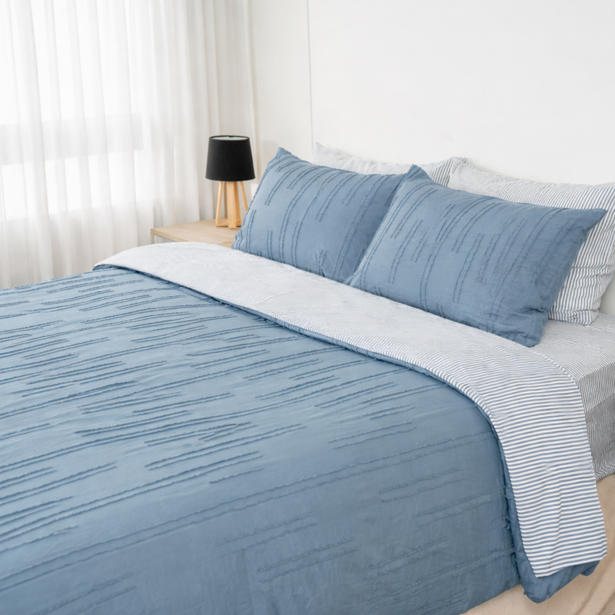 FUNDA DE PLUMÓN COMFORT BLUE