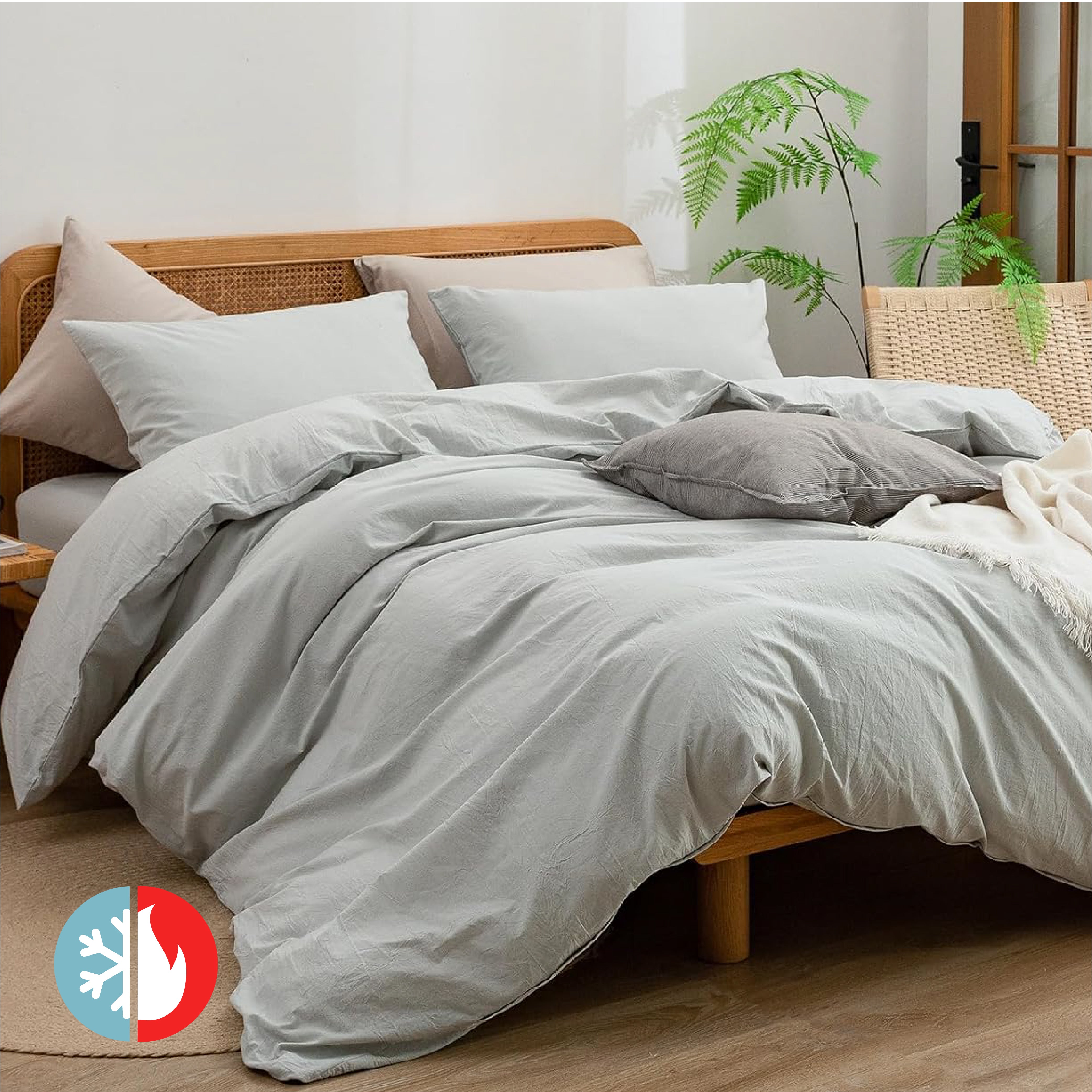 PACK PLUMÓN WARM & COOL + FUNDA DE PLUMÓN GRIS