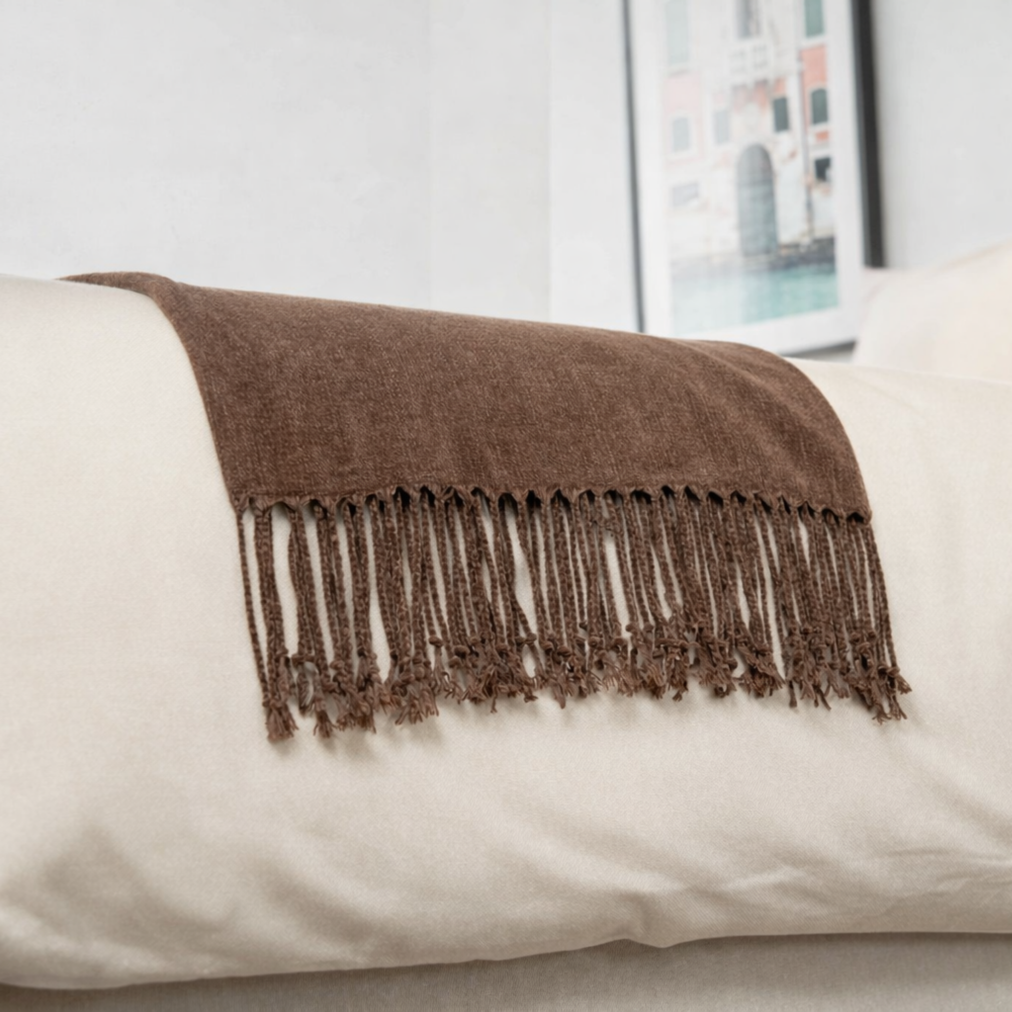 MANTA DECORATIVA  CHOCOLATE