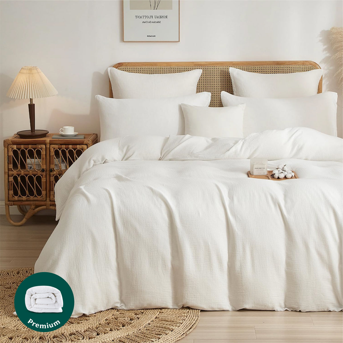 PACK PLUMÓN HIPOALERGÉNICO PREMIUM + FUNDA DE PLUMÓN SATÍN BLANCO