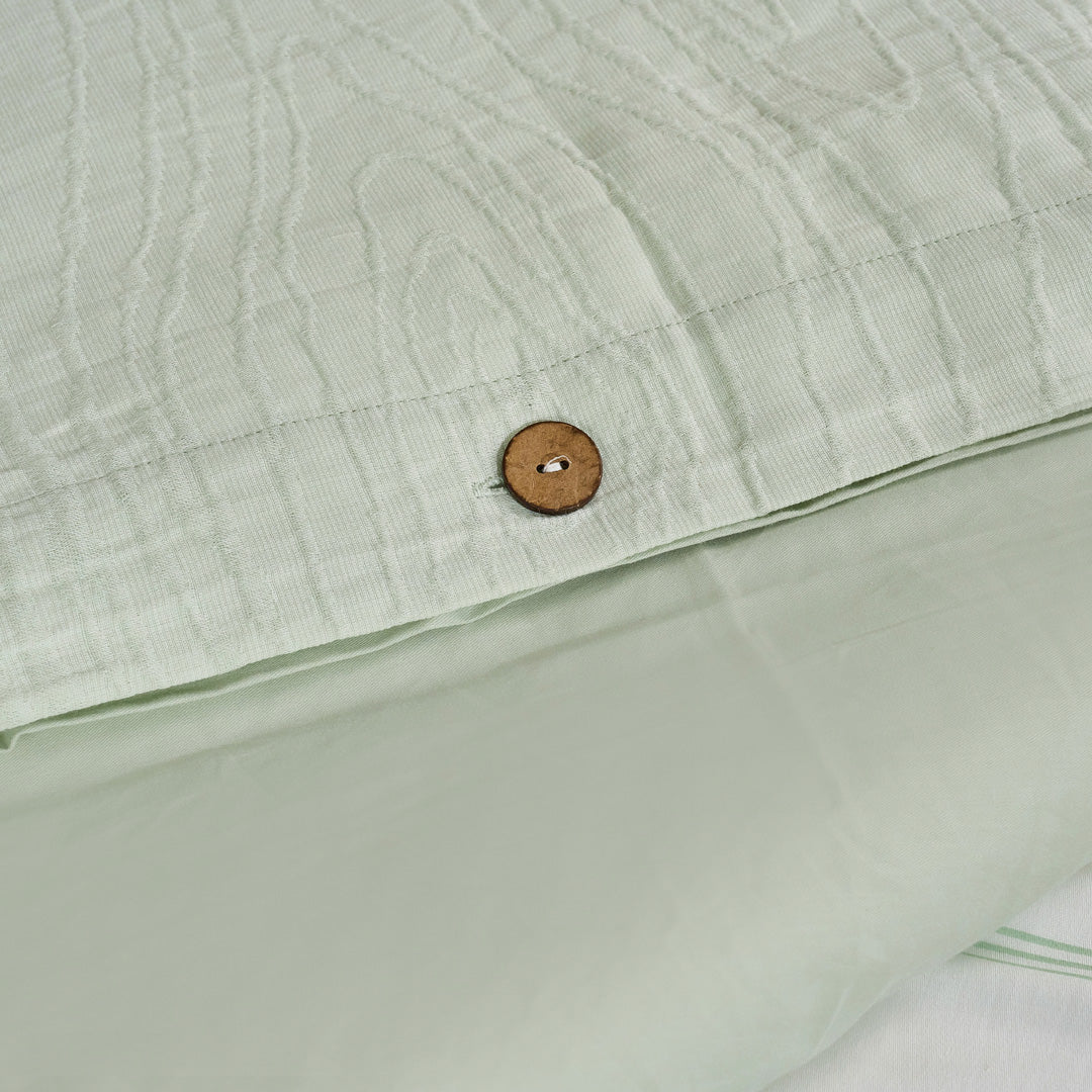 FUNDA DE PLUMÓN LUXURY PISTACHO WAVES