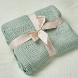 MANTA DECORATIVA MUSELINA SEA GREEN