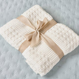 MANTA DECORATIVA WAFFLE WHITE