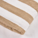 TOALLA DE PLAYA BEIGE STRIPES