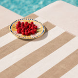 TOALLA DE PLAYA BEIGE STRIPES
