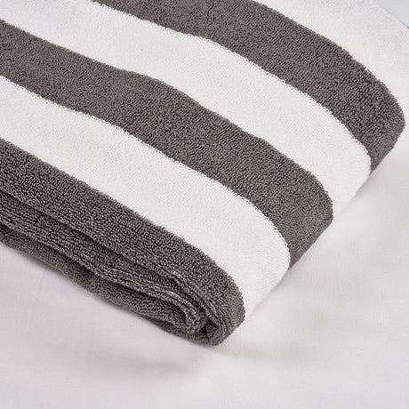 TOALLA DE PLAYA GREY STRIPES
