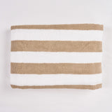 TOALLA DE PLAYA BEIGE STRIPES